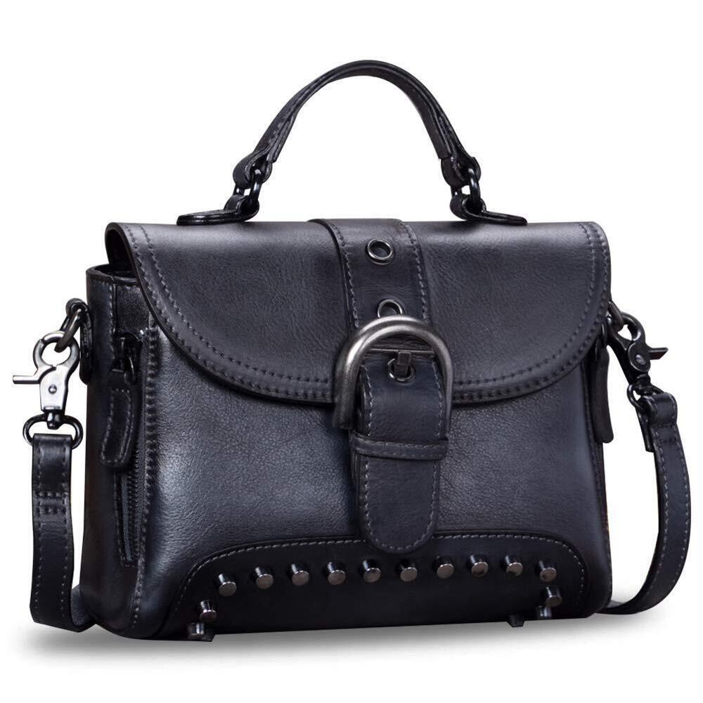 3758 Leather Satchel Vintage Handmade Crossbody Bag Purse Top-Handle